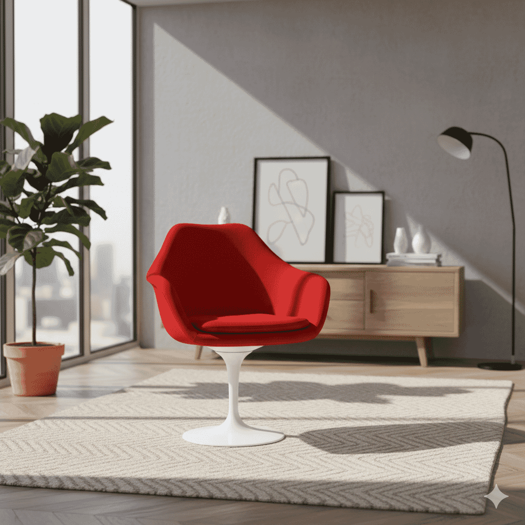 Pedestal Armchair Fibreglass Full Cover Style