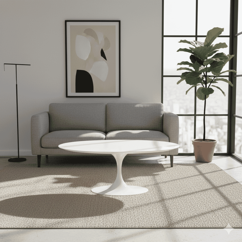 Pedestal Coffee Table Round With Liquid Laminated Top