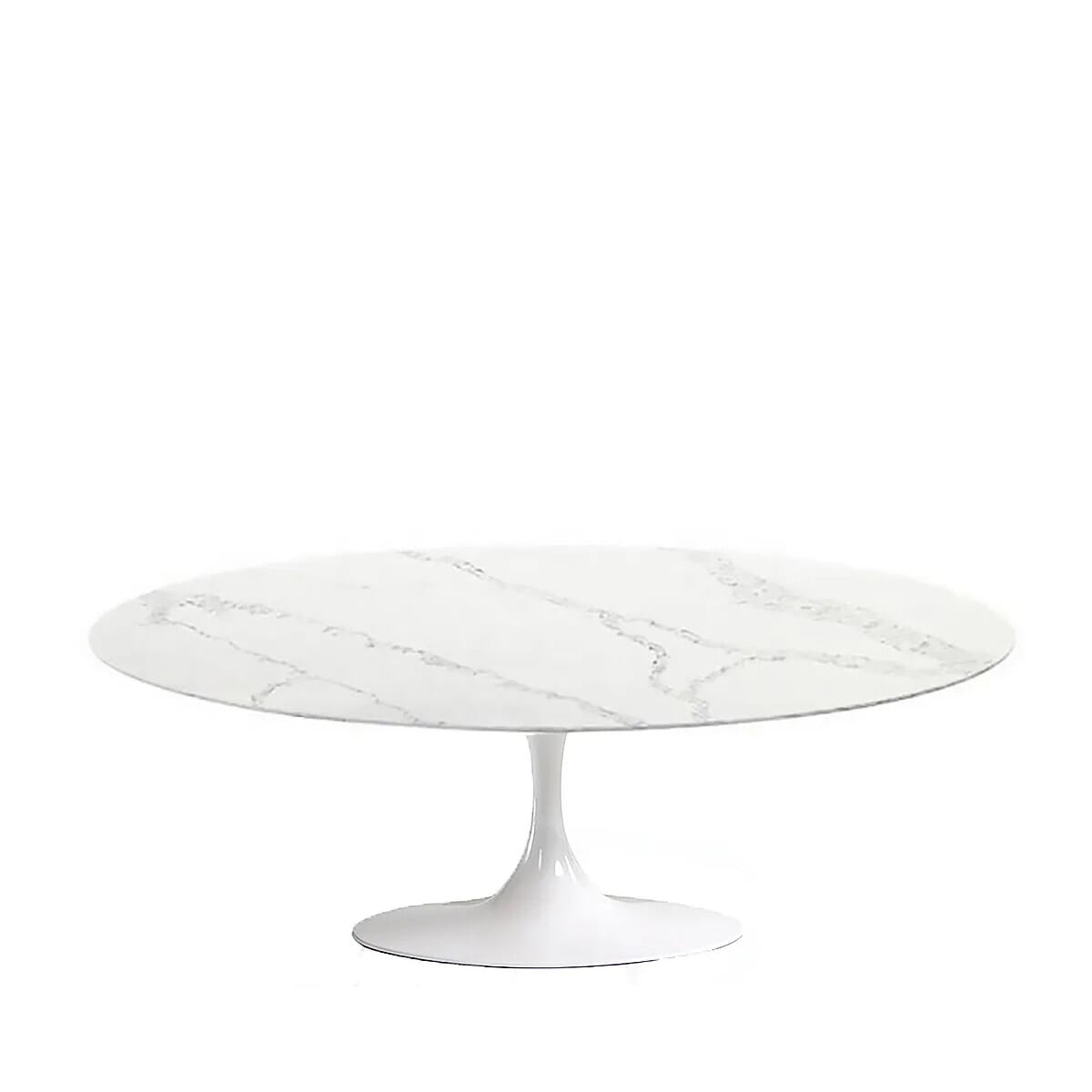 Eero Saarinen Style Tulip Style Coffee Table Round With Quartz
