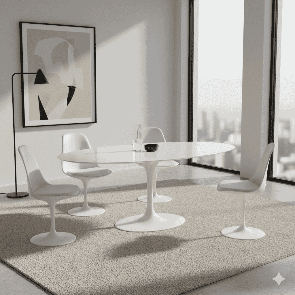 Pedestal Table Round With Liquid Laminated Top