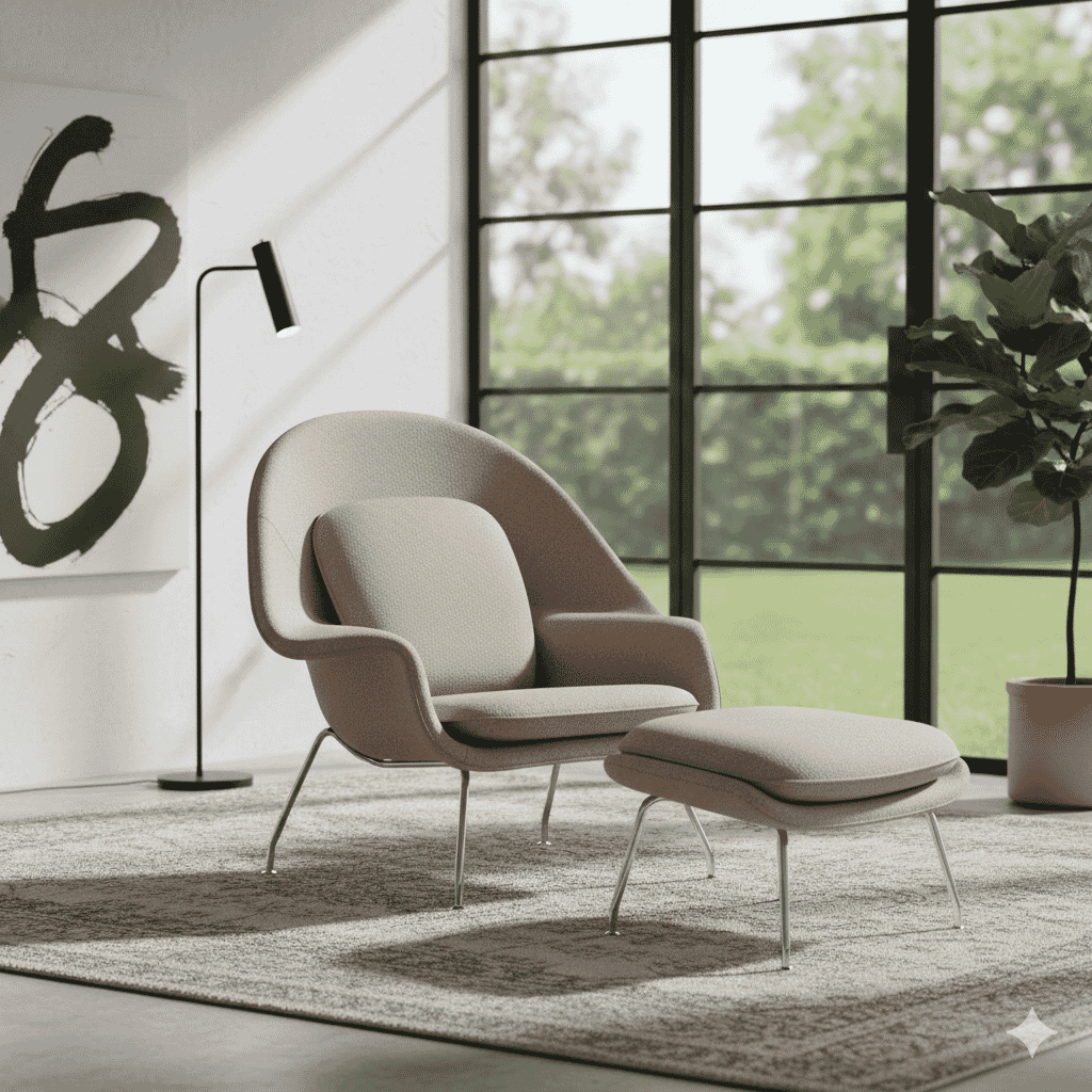 Cocoon Chair and Ottoman 