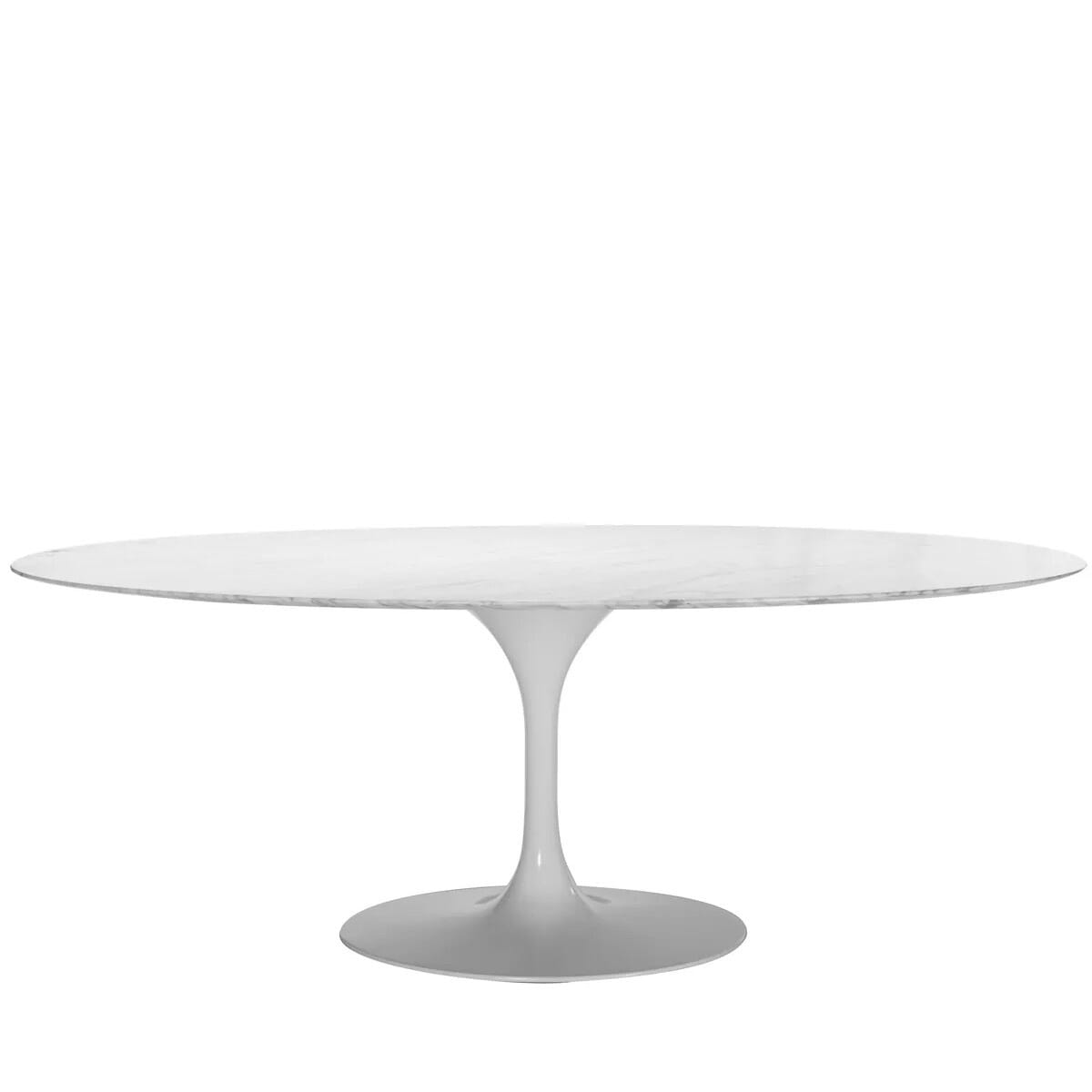 Pedestal Table Oval With Marble Top