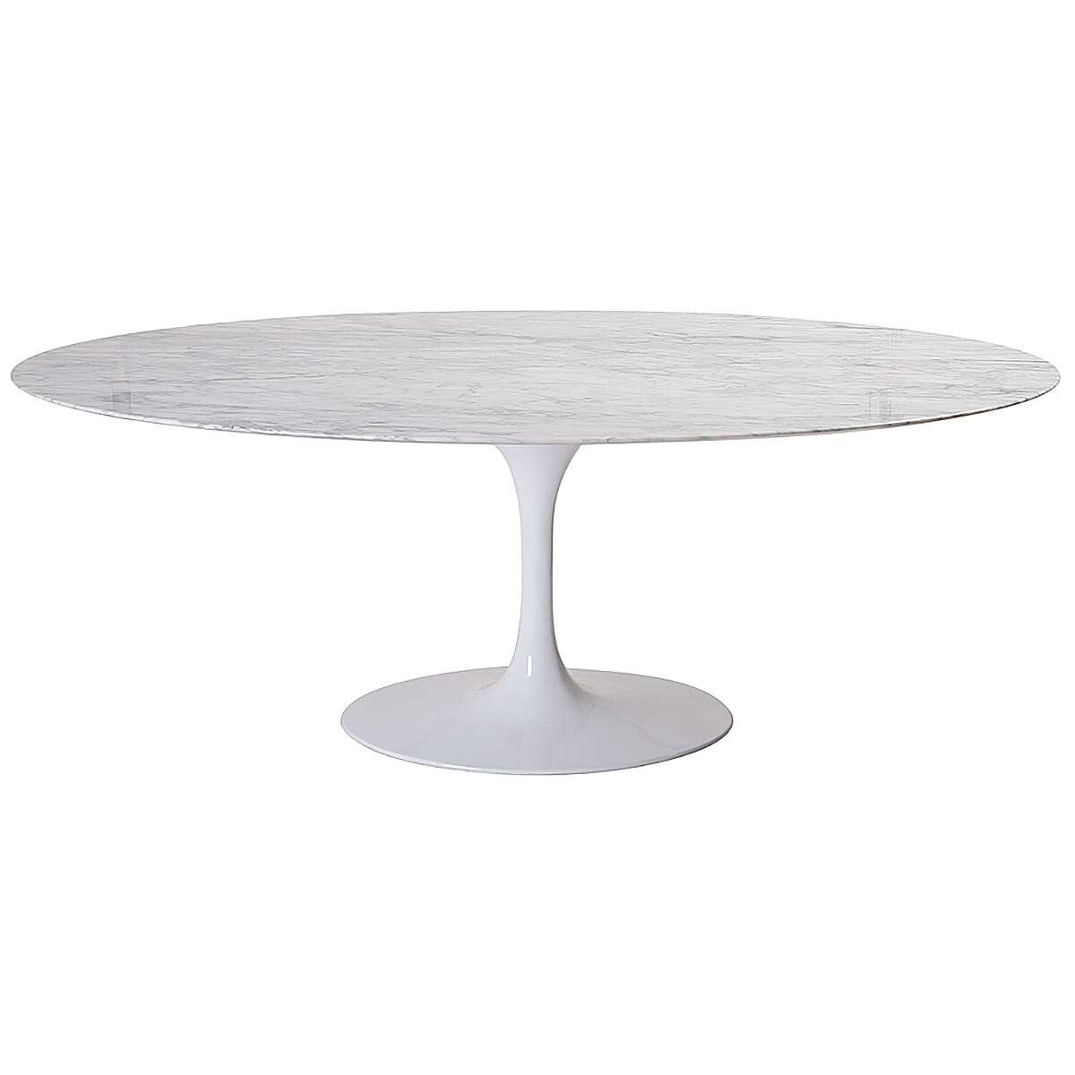 Oval marble tulip sales dining table