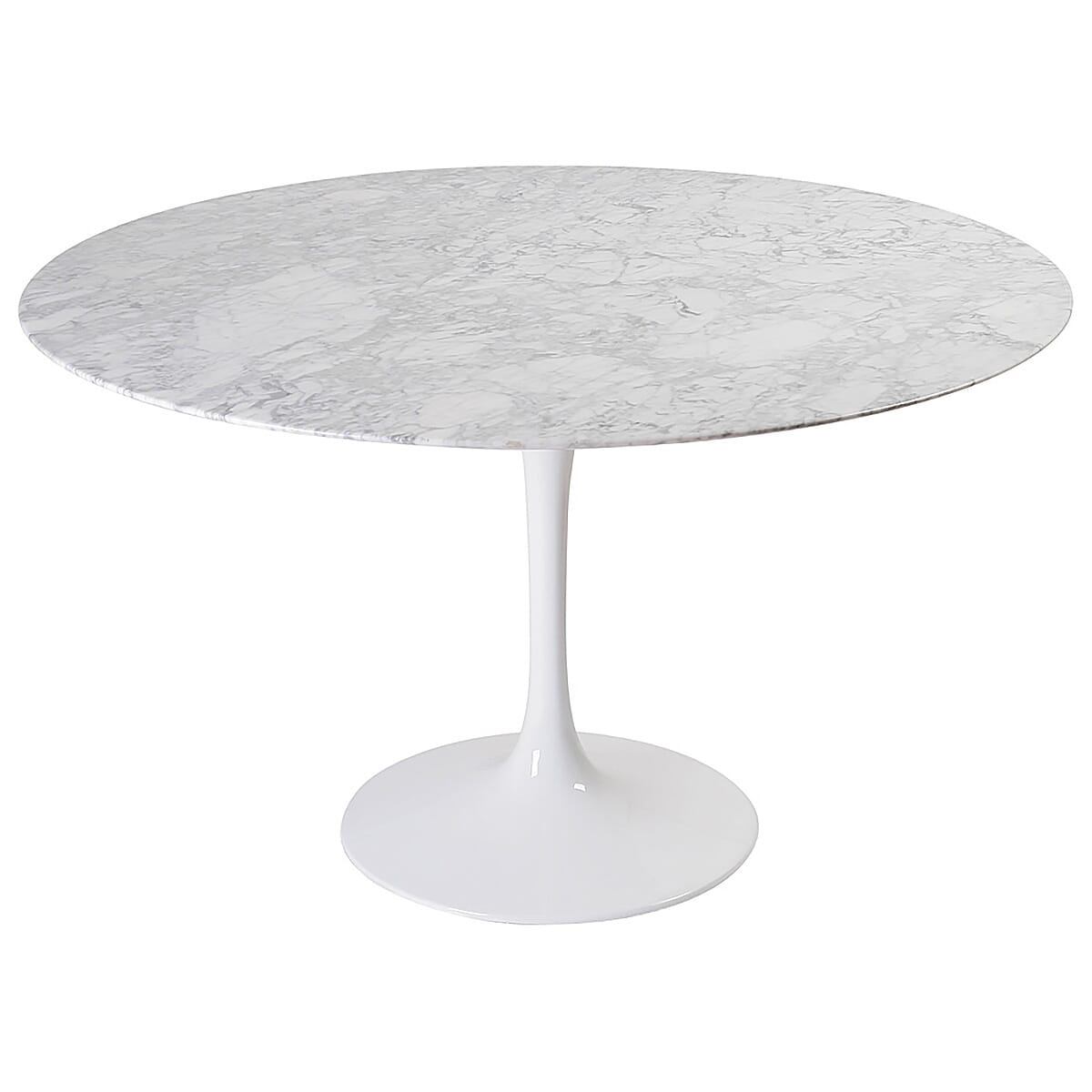Pedestal Table Round With Marble Top - In Stock