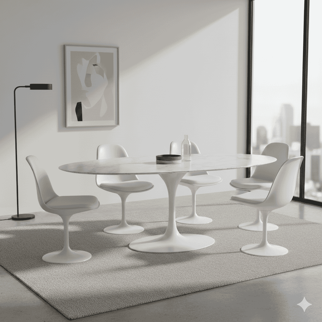 Pedestal Table Round With Marble Top