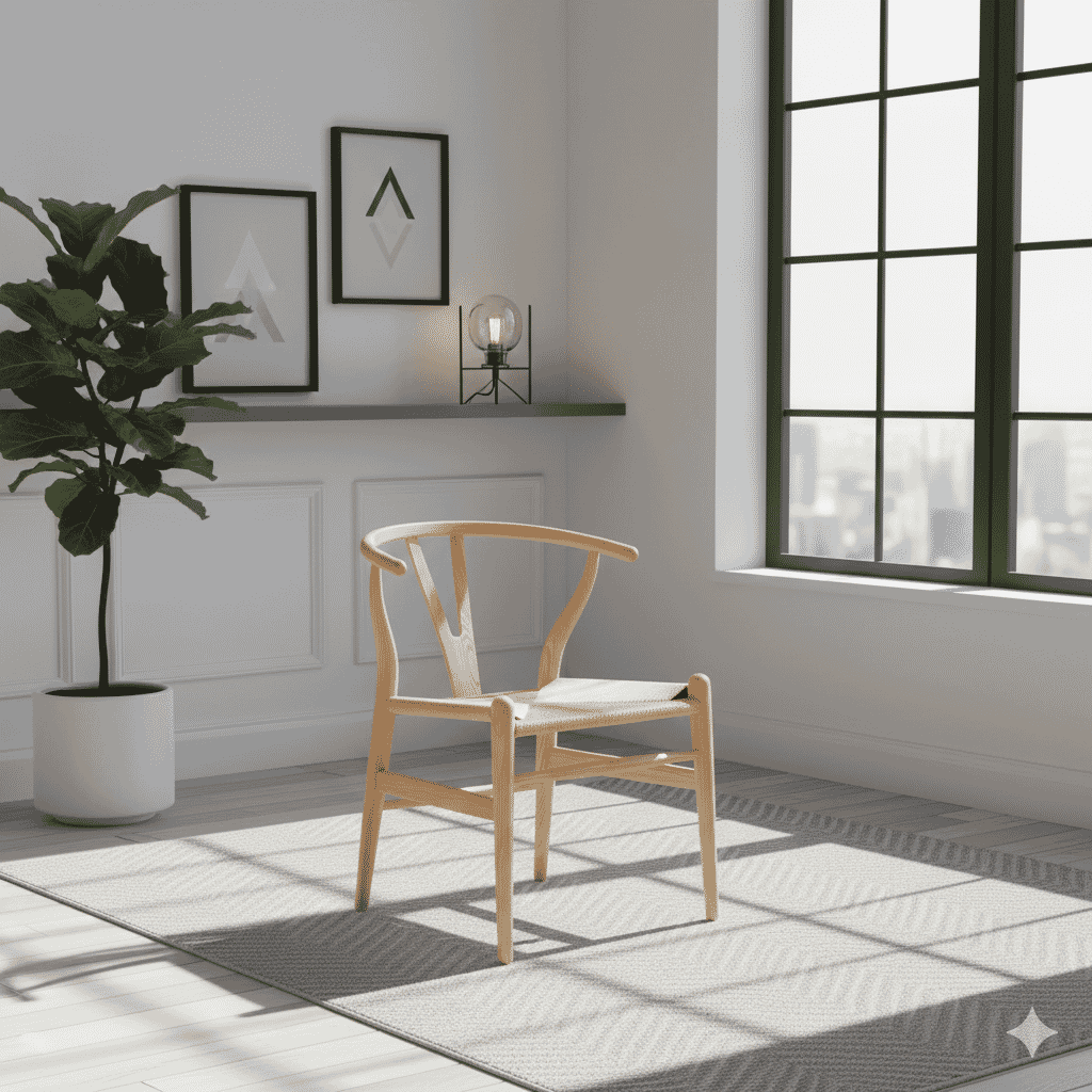 Scandi Dining Chair Ash And Natural Cord