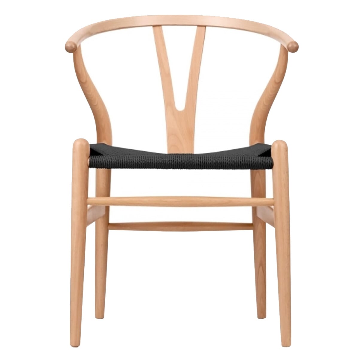 Scandi Dining Chair Beech And Black Cord
