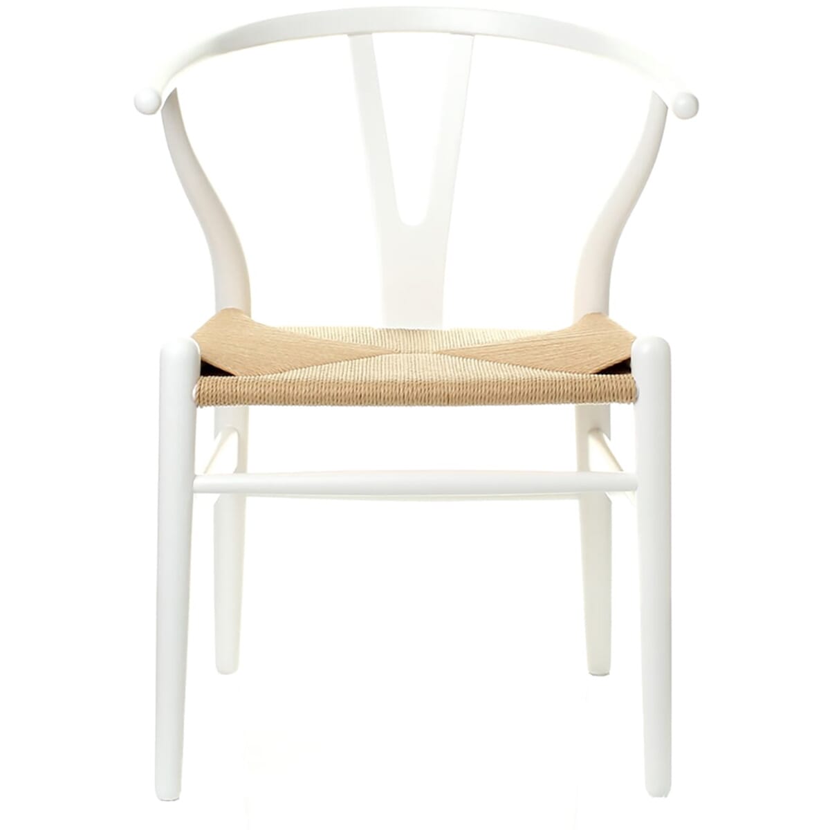 Scandi Dining Chair Black/White With Natural Cord