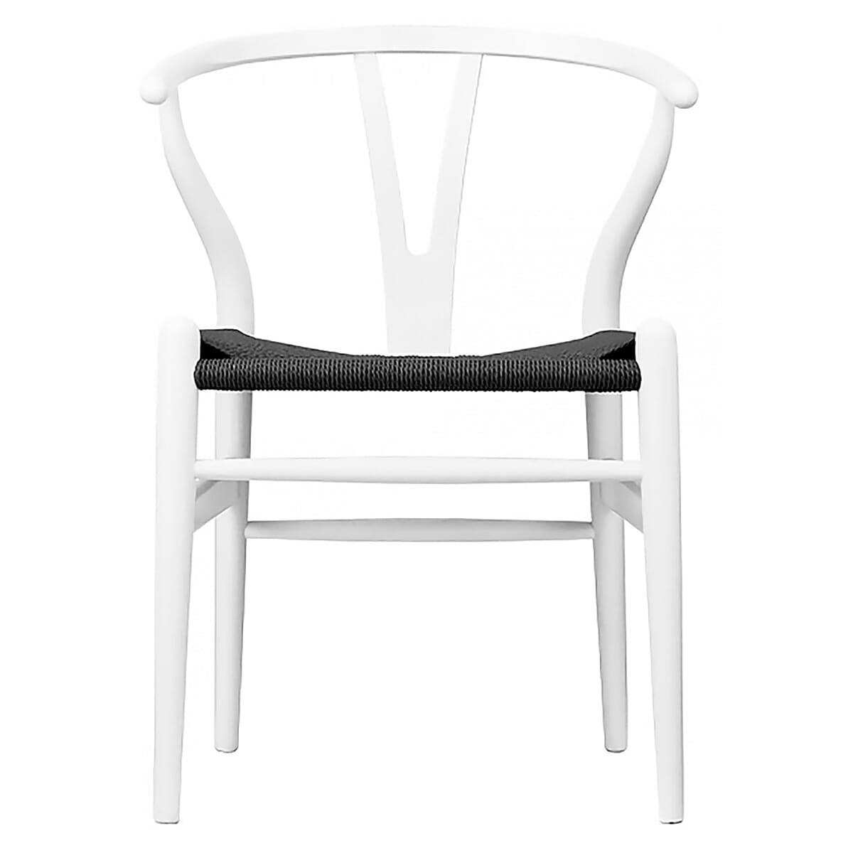 Scandi Dining Chair Oak Stained White Open Pore And Black Cord