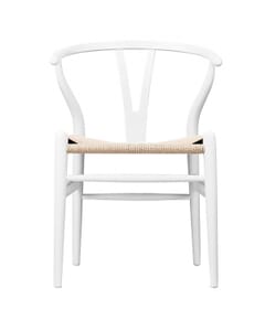 Scandi Dining Chair Oak Stained White Open Pore And Natural Cord