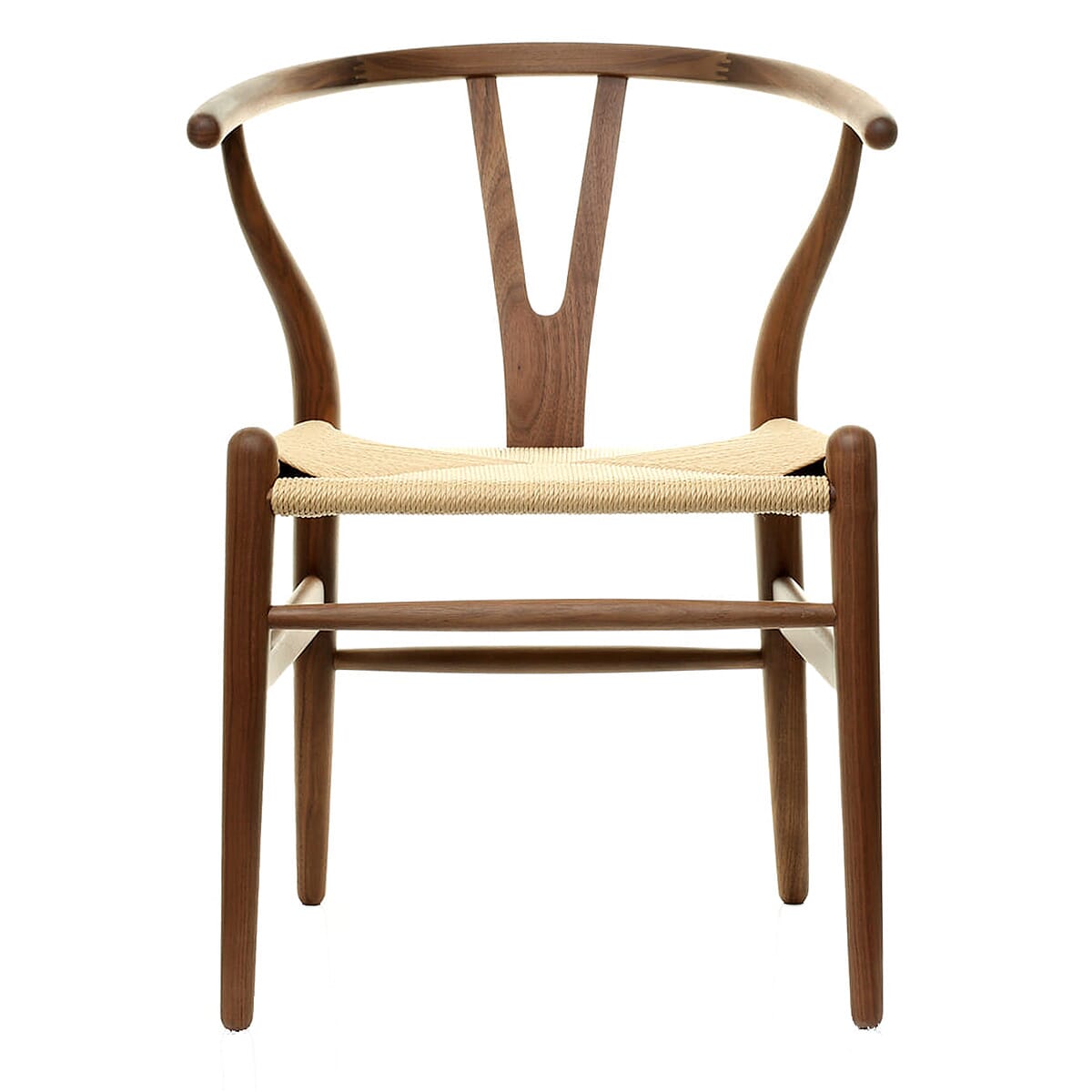 Scandi Dining Chair Walnut And Natural Cord