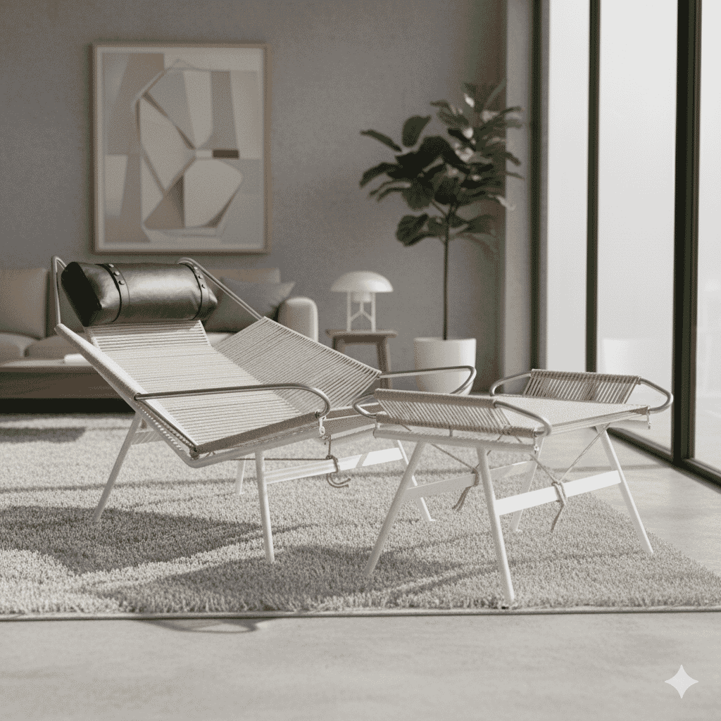 PP 225 Flag Halyard Chair And Ottoman