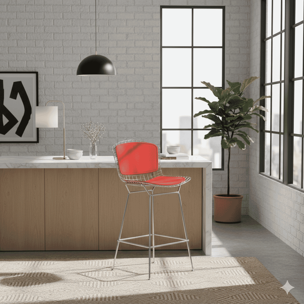 Barstool With Double Cushion