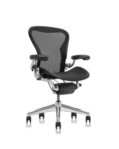 Mesh Office Chair ABS - B1 (Large/Chrome)