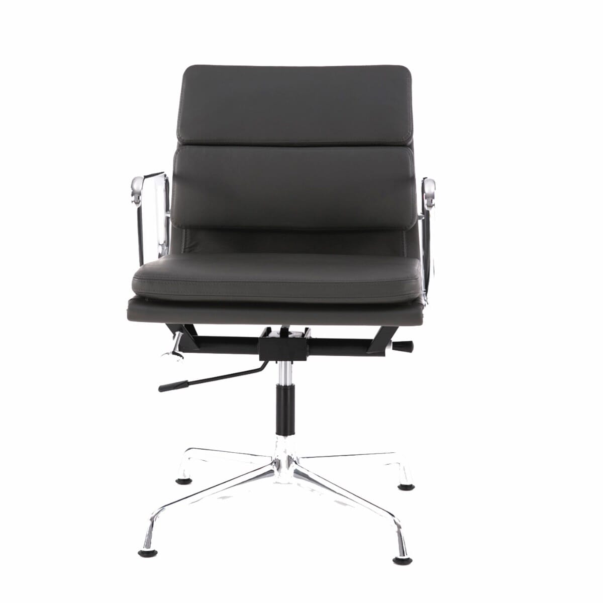 Eames Office Soft Pad Chair EA 218 In Chocolate Brown Leather
