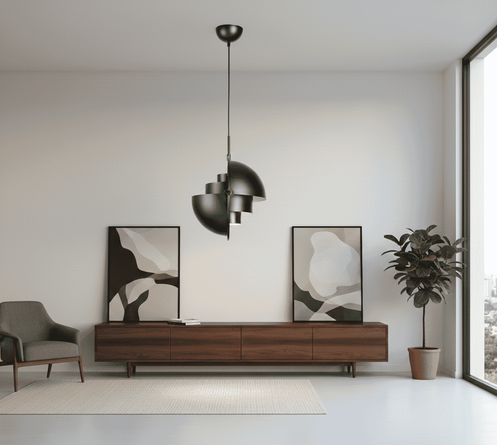 Multi-Lite Pendant Lamp  - Matt Finished Frame And Shade