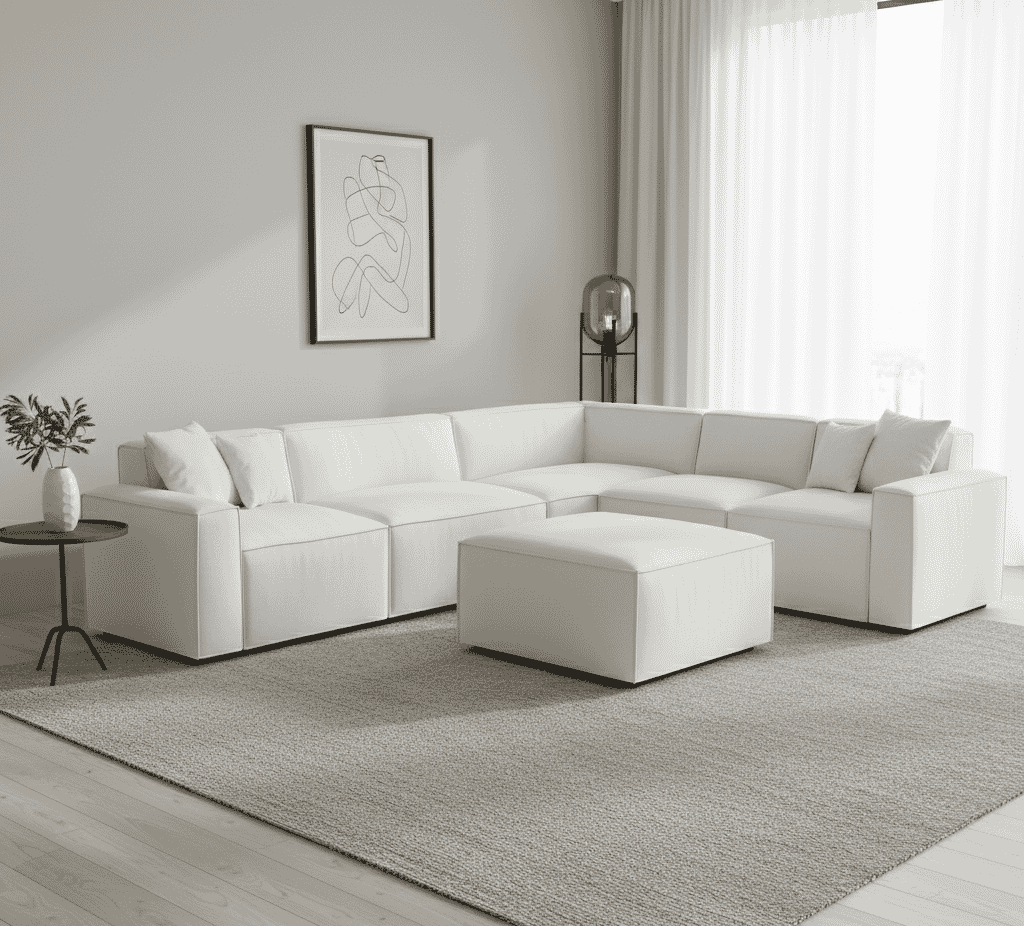 Oasis Modern Low Profile Modular Block Sofa - Combination 003