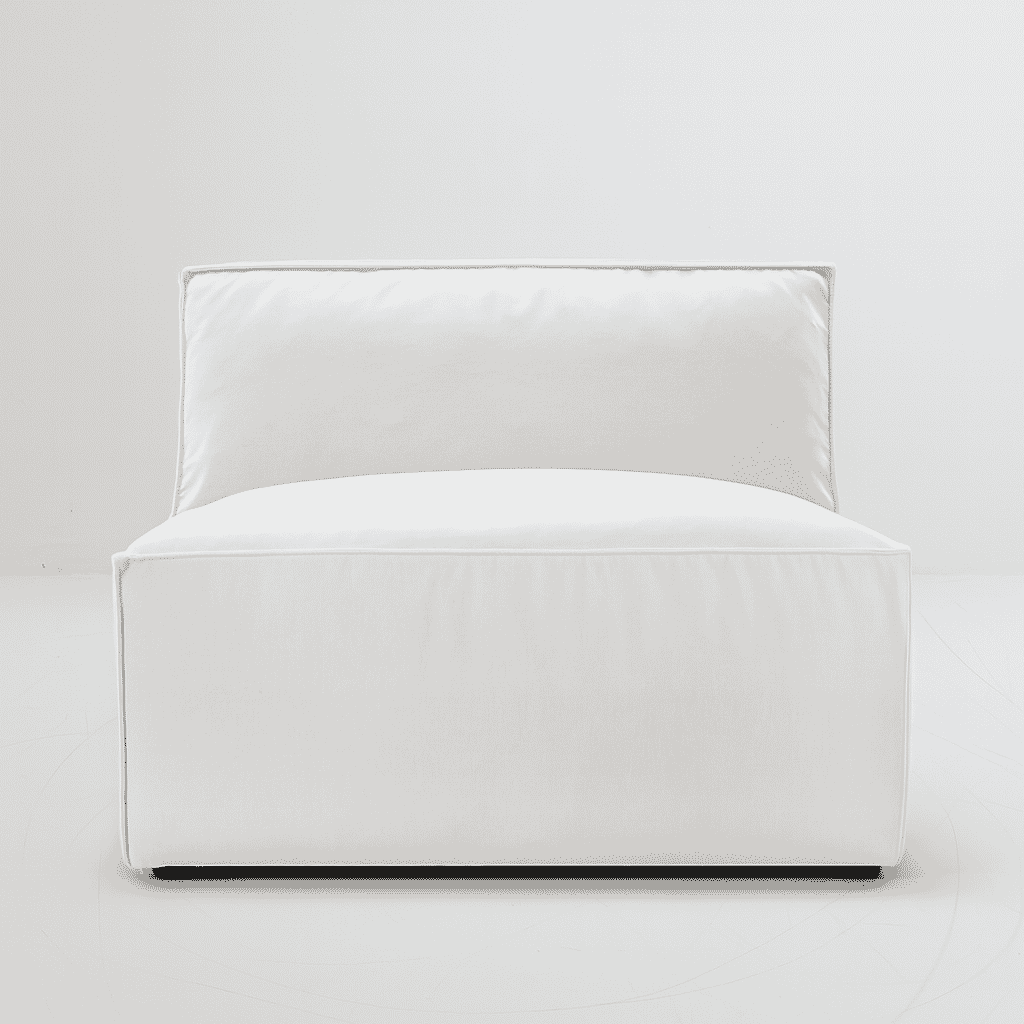 Oasis Modern Low Profile Modular Block Sofa - Middle Seat