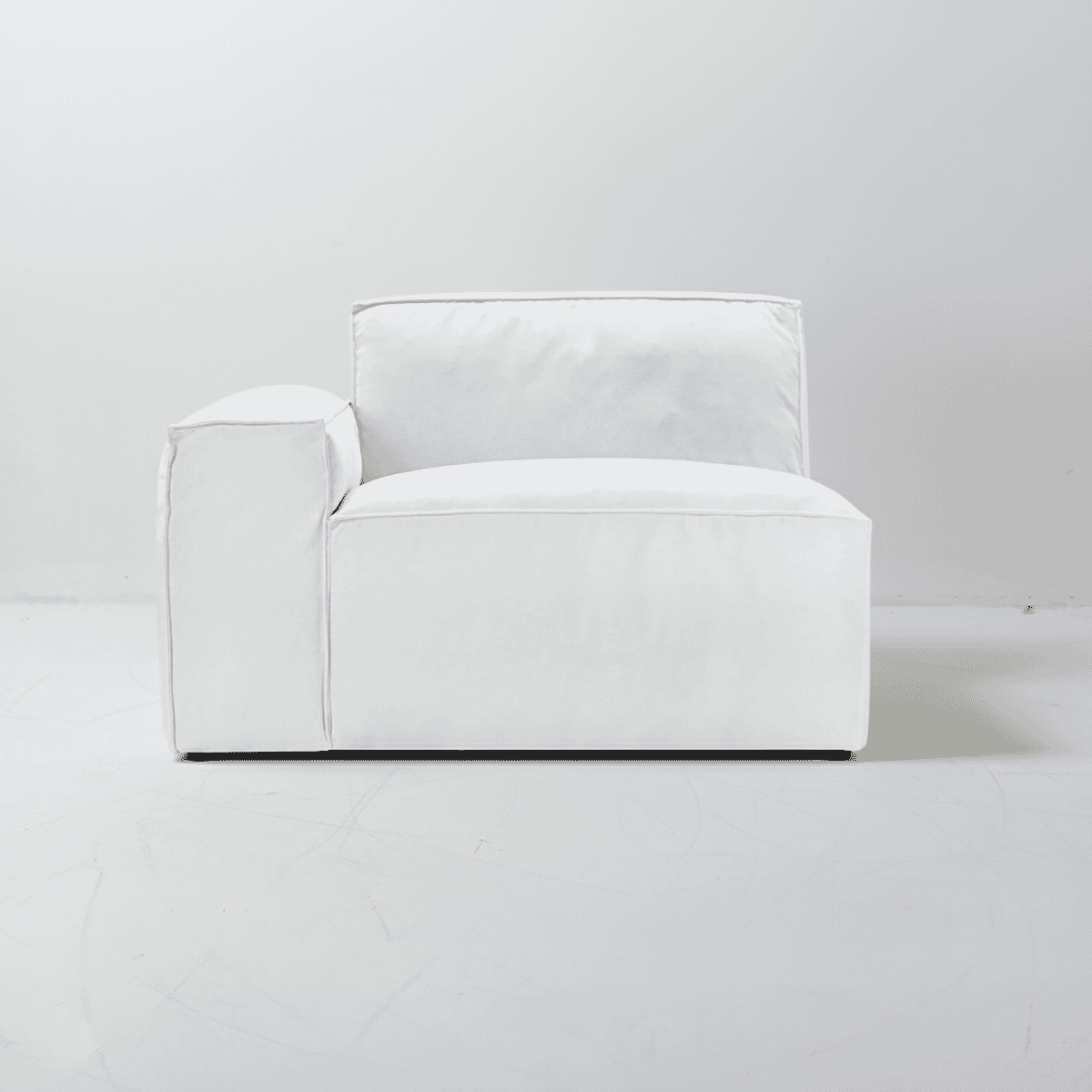 Oasis Modern Low Profile Modular Block Sofa - Right Arm Seat