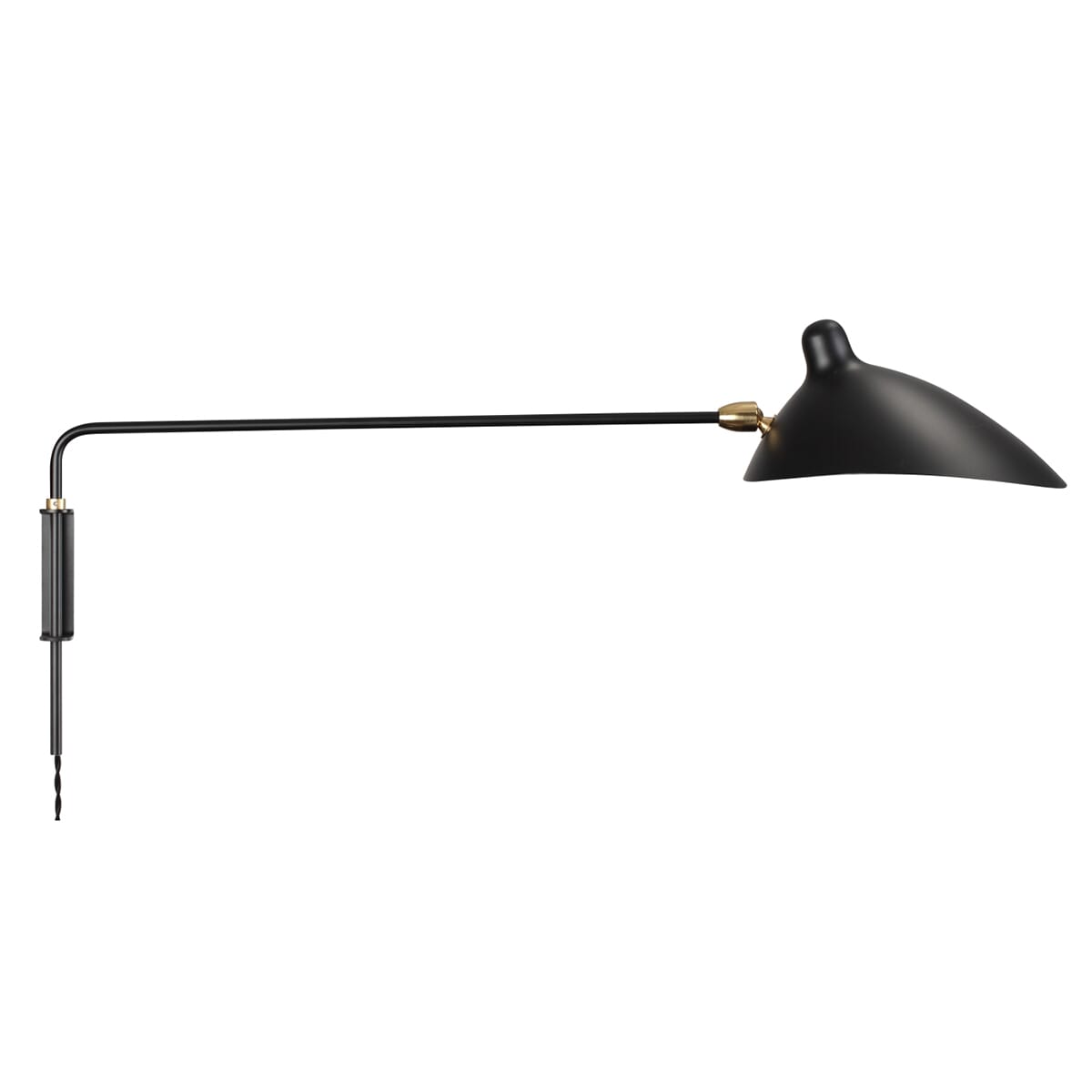 Single arm wall clearance light