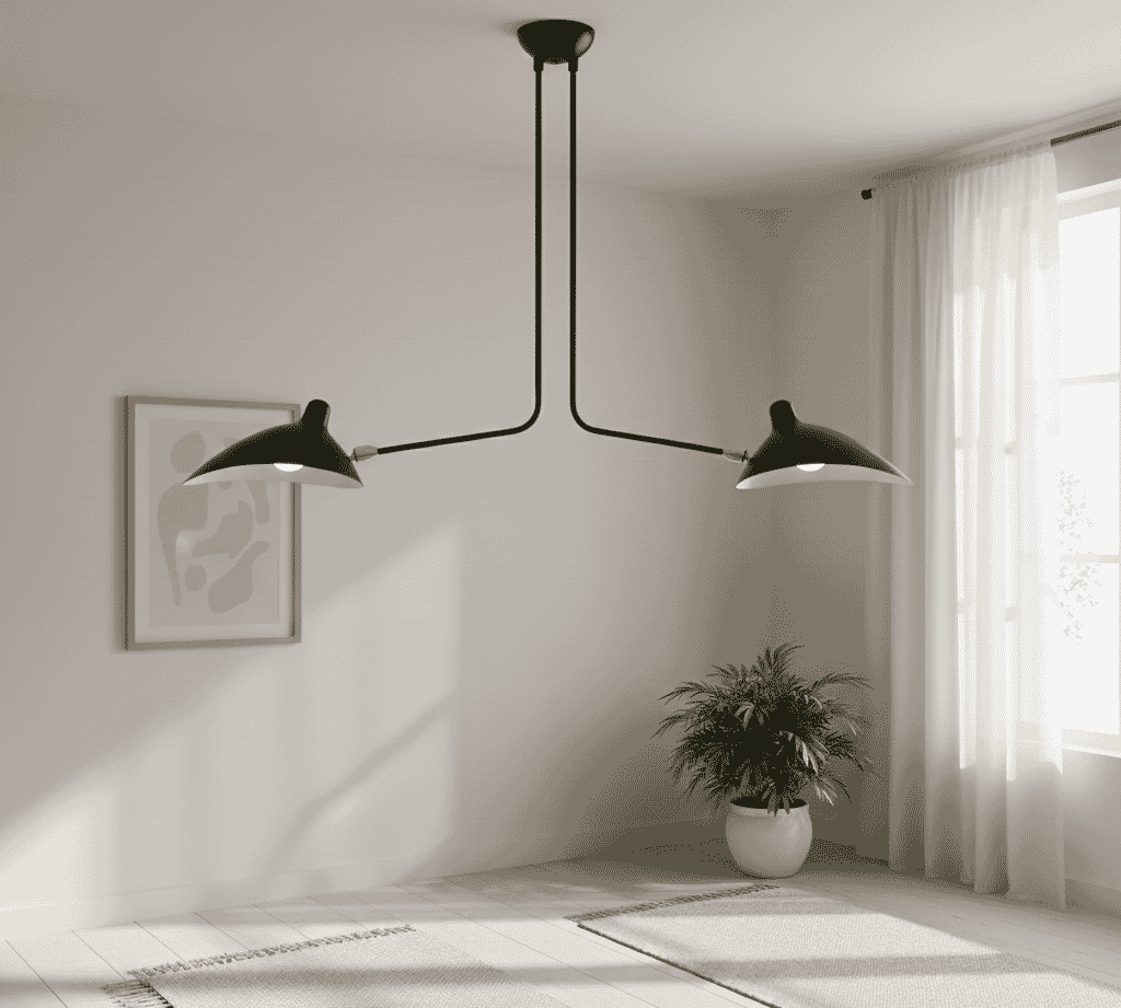 2 Arm Ceiling Lamp 