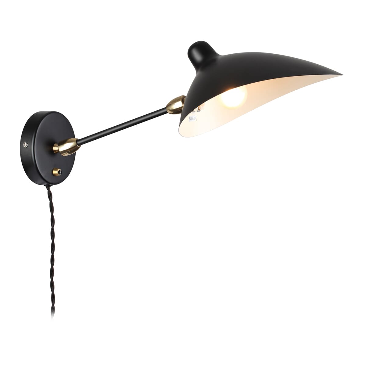 Straight arm wall sconce on sale