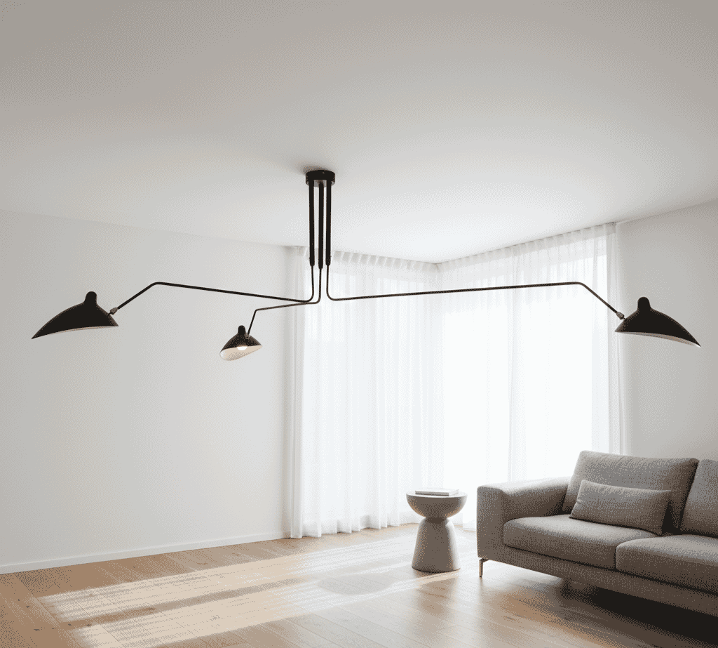 Three Arm Casquette Ceiling Lamp 
