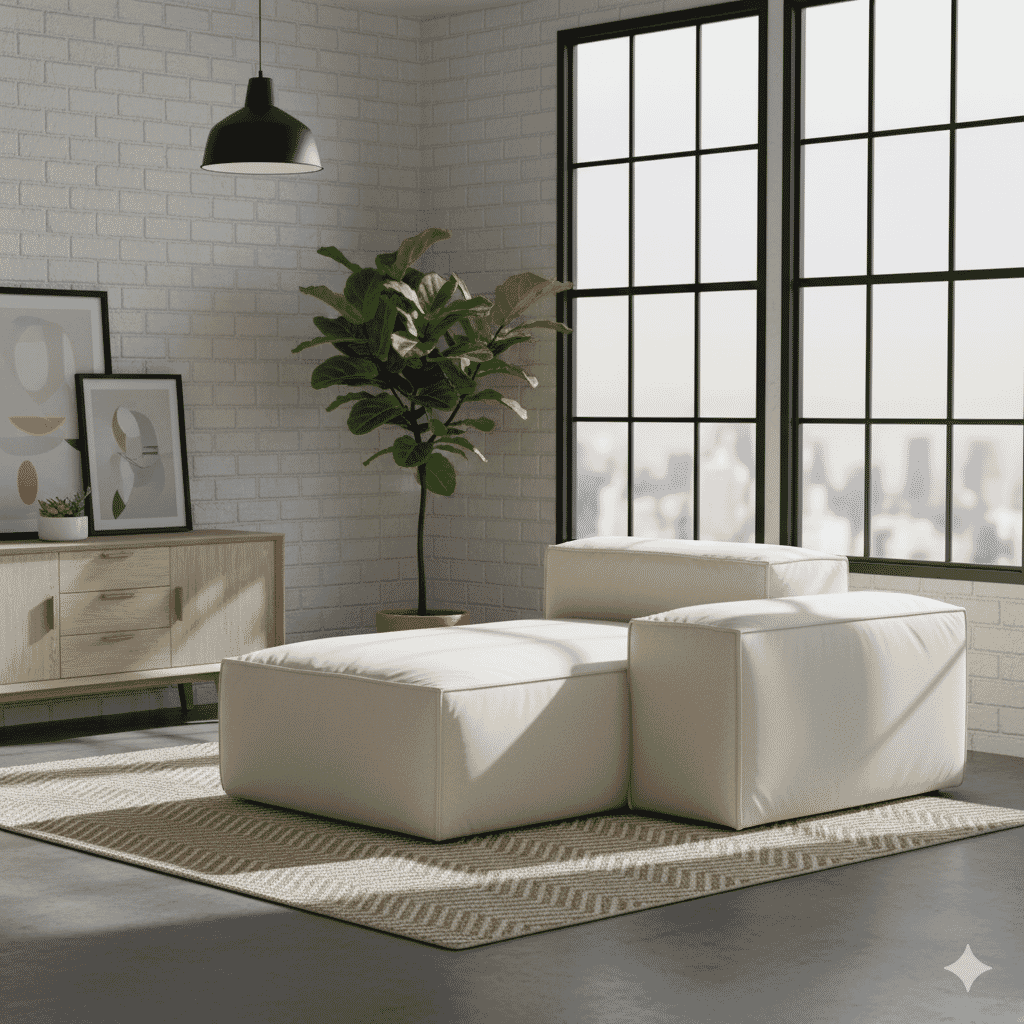 Soft Club Sofa Right Armrest Lounge Seat