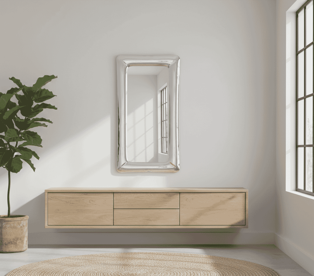 Tafla Contemporary Full Length Framed Metallic Mirror