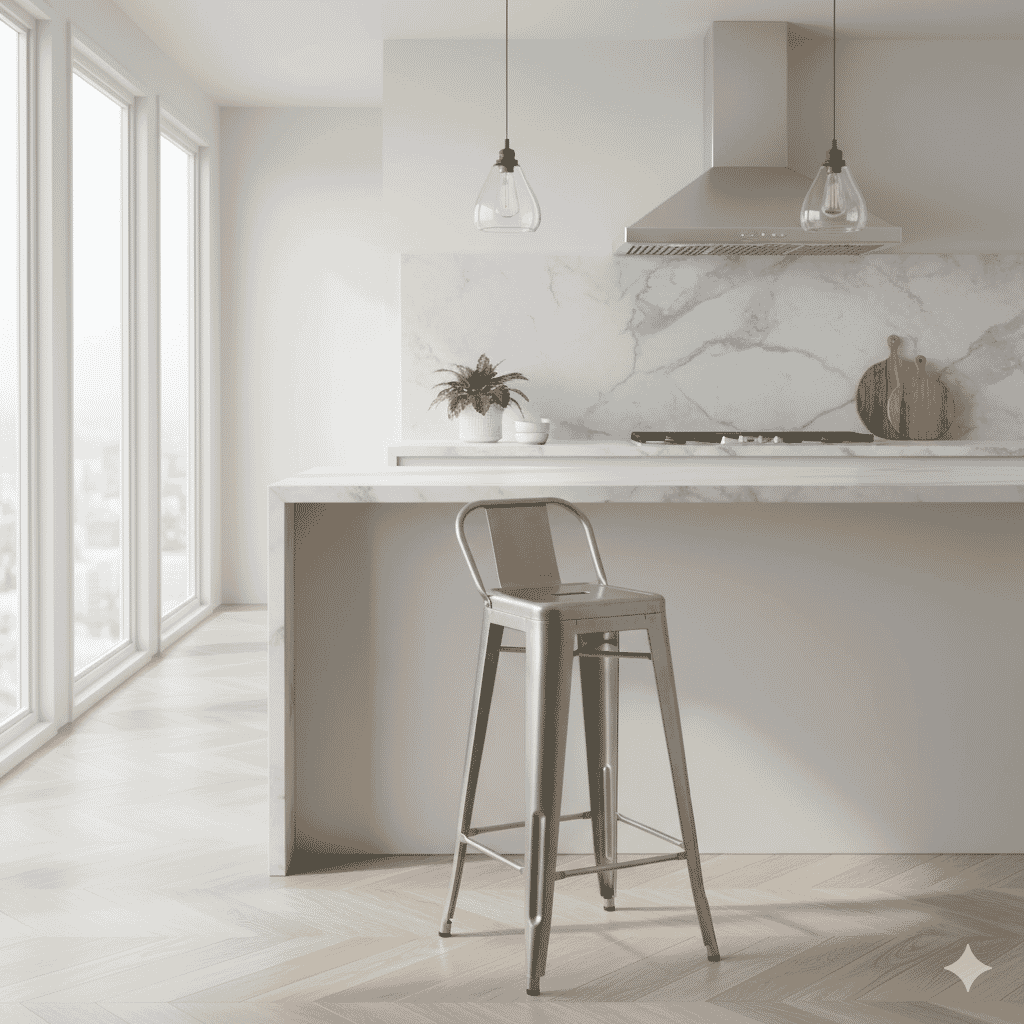 Tolix Wide Back Bar Stool 