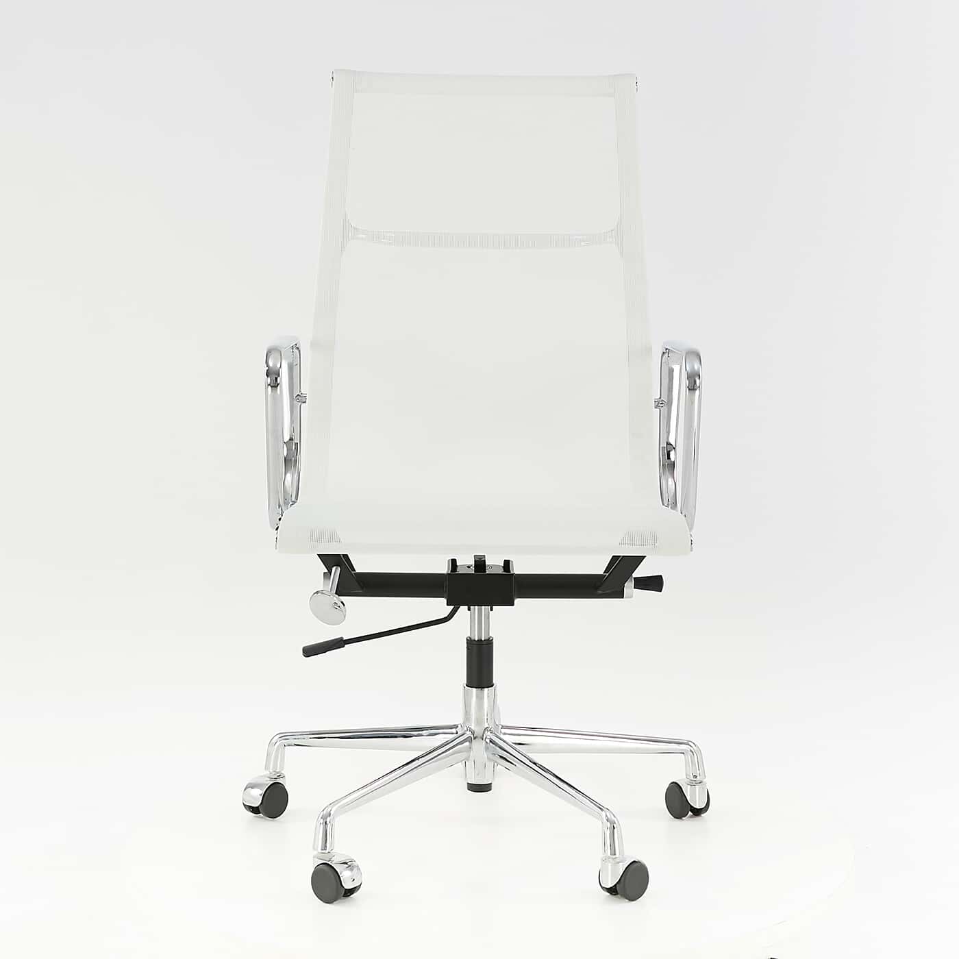 Charles Eames Replica Ea 119 Aluminium Office Chair In White Mesh Swivel Uk