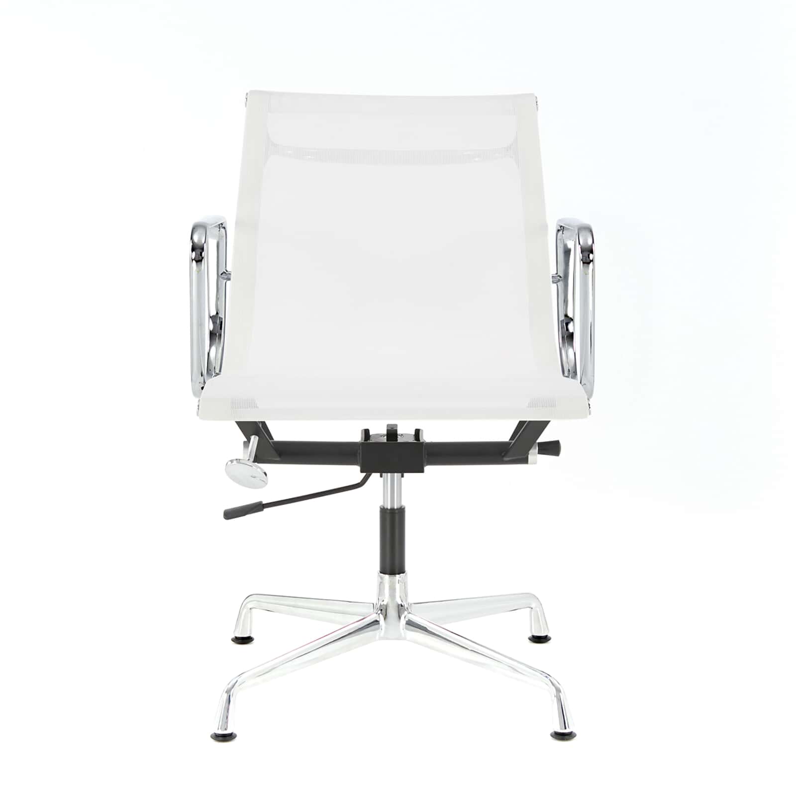Charles Eames Ea 118 Aluminium Office Chair In White Mesh
